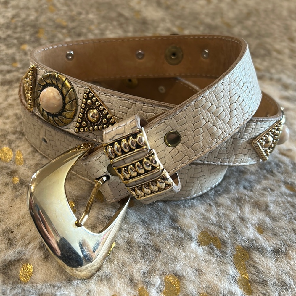 VTG Leatherock Studded Leather Belt